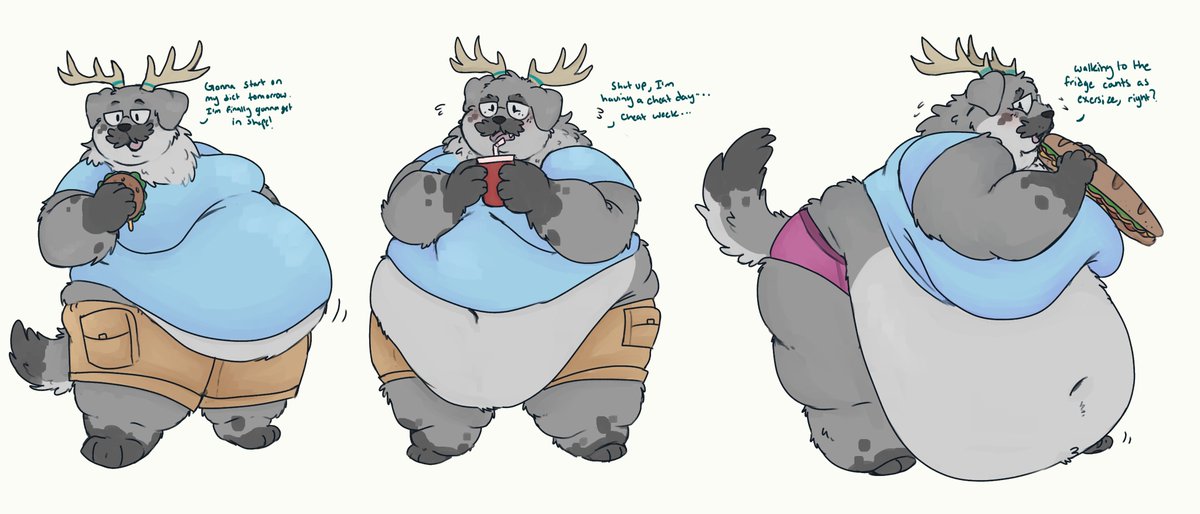 portlypigeon's tweet photo. How bad could a few cheat days be?

Commission for the lovely theconfusedmoose! https://t.co/RNtpqhkupC