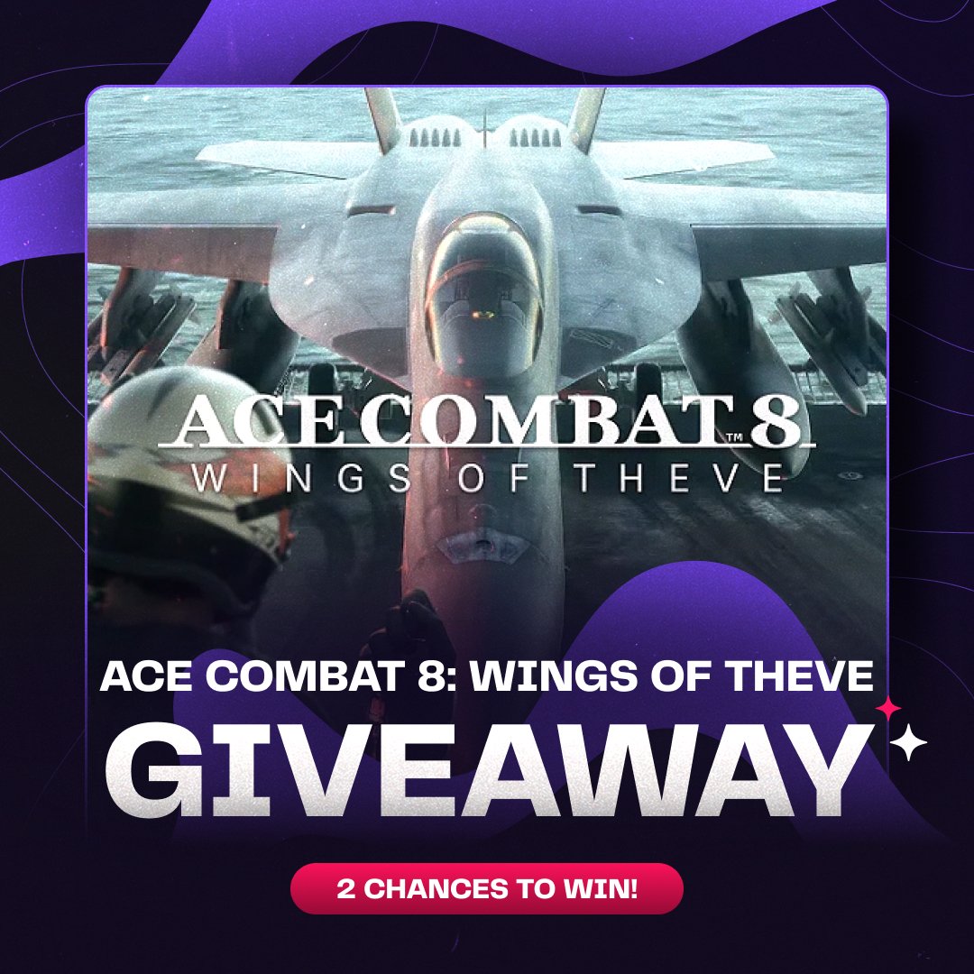 2game's tweet photo. ✈️ ACE PILOTS, THIS ONE'S FOR YOU!

We're giving away 2 keys for ACE COMBAT 8: WINGS OF THEVE!

1️⃣ Follow @2game 
2️⃣ Like &amp; repost
3️⃣ Tag your wingman + tell us which aircraft you'd fly

🏆 2 winners
📅 Winners announced Friday! https://t.co/xkRrCQszCm