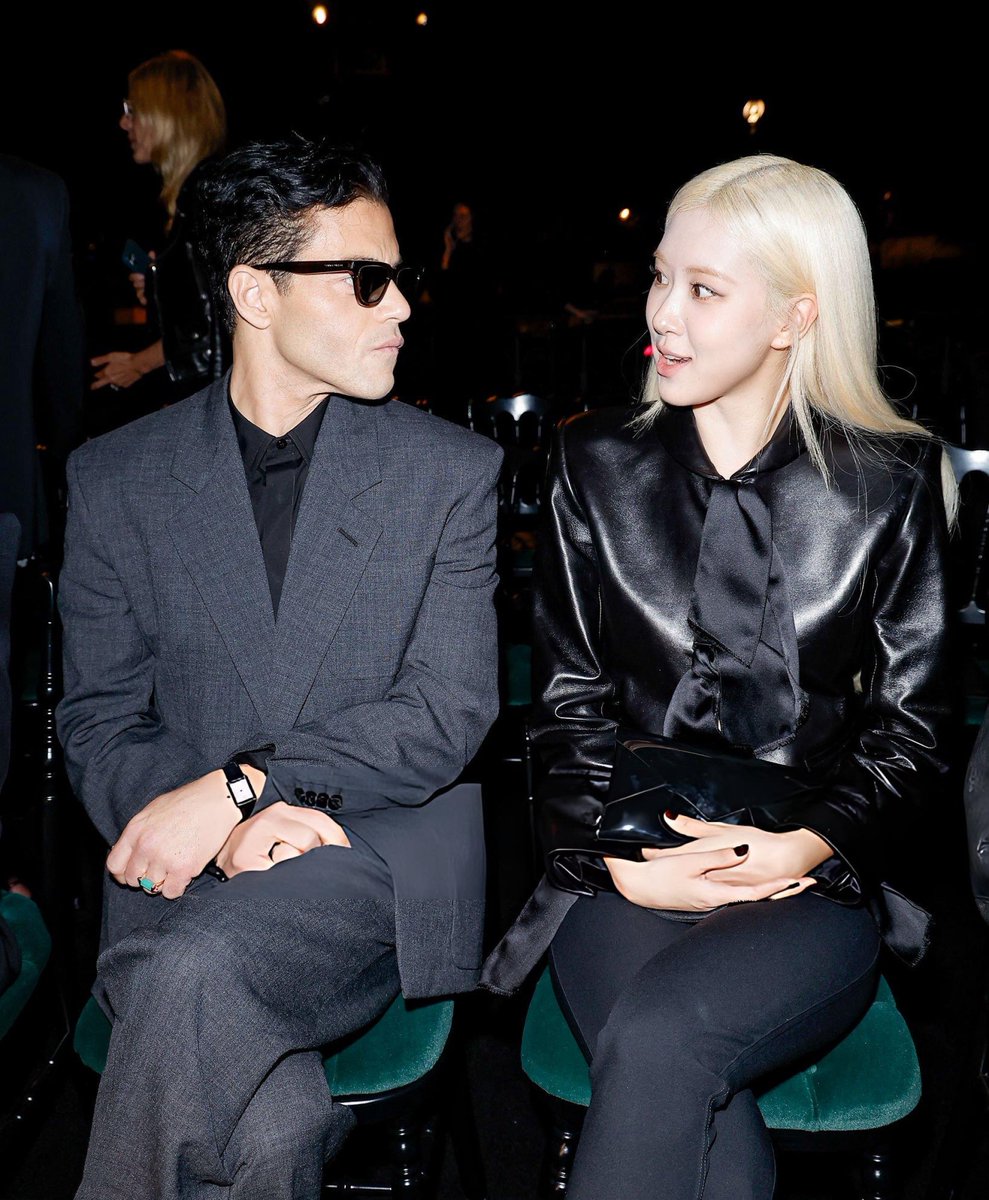 roseannepics's tweet photo. rosé with rami malek &amp; post malone https://t.co/cCbDWEPCDF