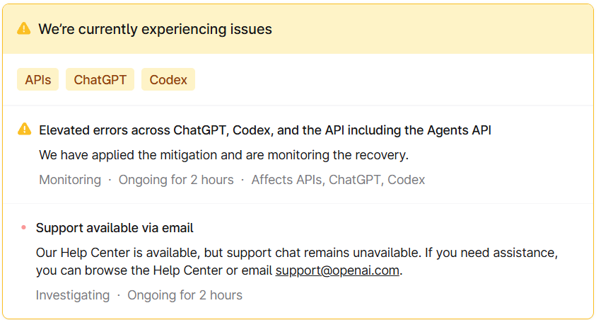 marc0_dev's tweet photo. Did they just pause the support chatbot to avoid the mass refunds? https://t.co/krN2PmVgHm