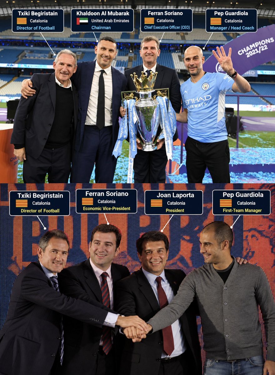 CarnageMob's tweet photo. The two most corrupt clubs in football.

Barcelona &amp; Man City. 

Everything makes sense now 😂 https://t.co/A7UyRGz8rq
