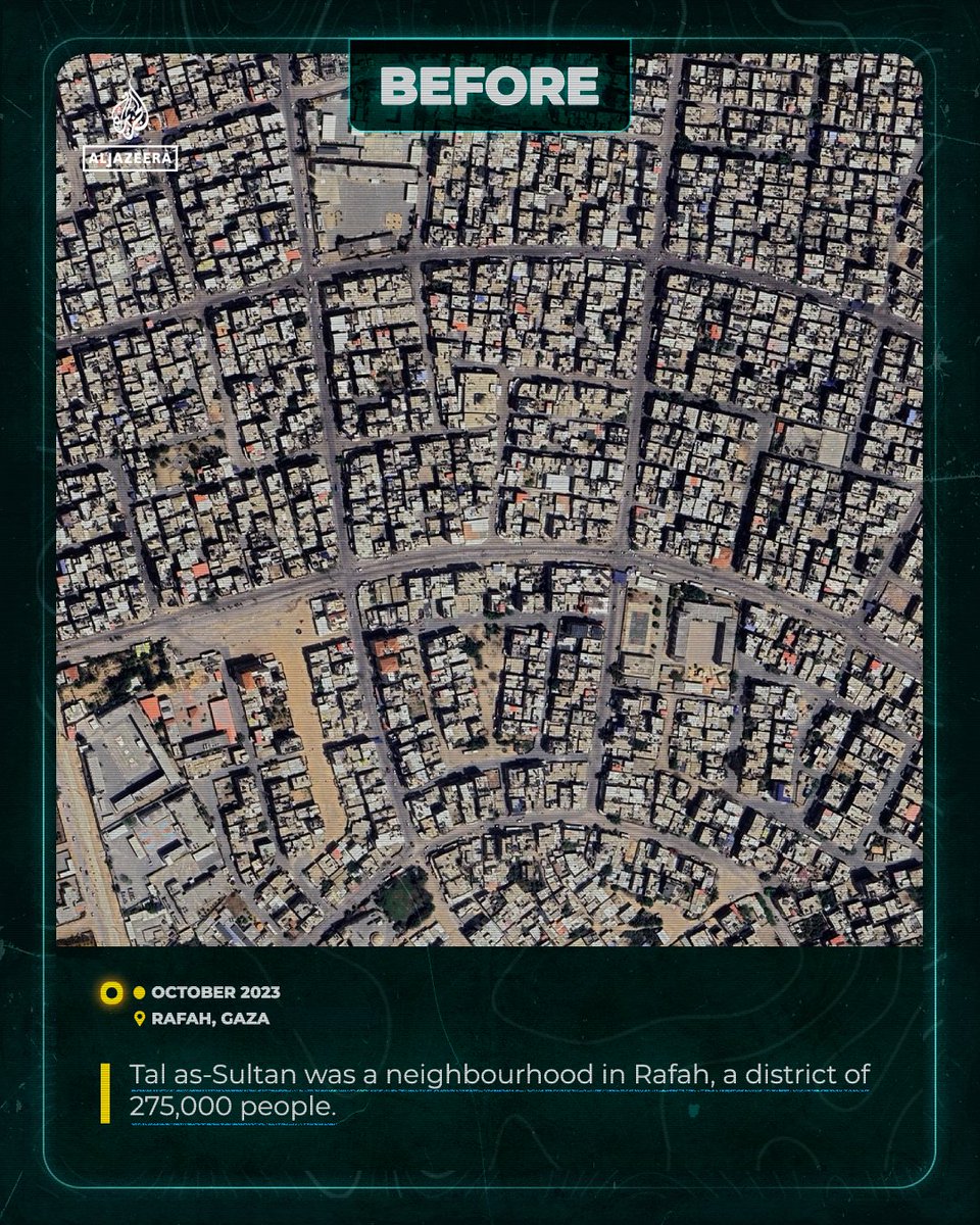 AJEnglish's tweet photo. Thread 🧵

New Google Maps satellite images reveal the scale of destruction across Gaza, where Israel has killed more than 74,000 Palestinians and turned most buildings into rubble ⤵️ https://t.co/LC9OLzEhBE