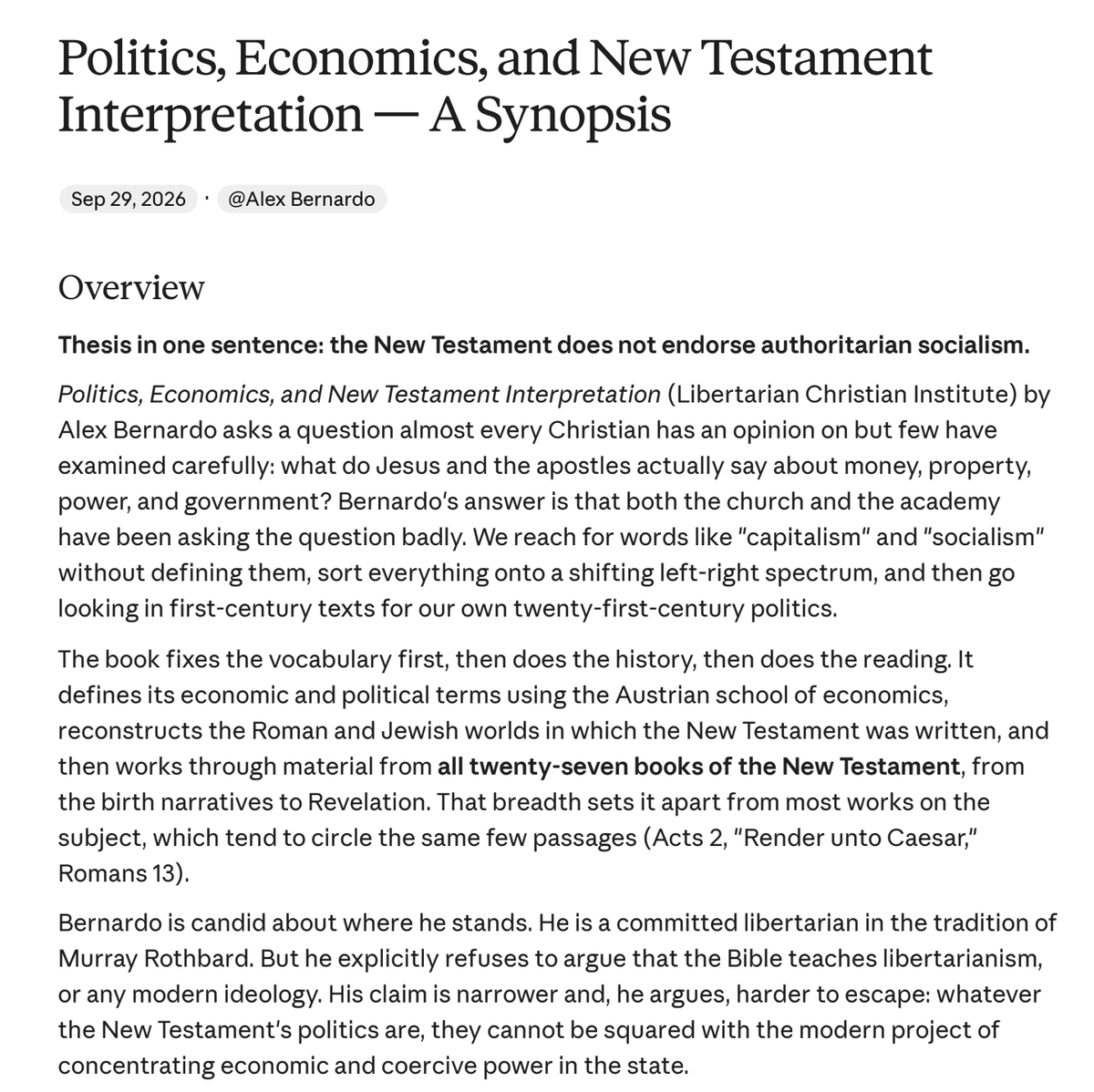 prolibertypod's tweet photo. My new book is long, but I would love to promote it more! 

If you have a podcast, are interested in the subject, but have little time to read, I have an 8 page synopsis which covers the entire book I want to send you!

I would love to talk with you! https://t.co/UNH7DVNWAG