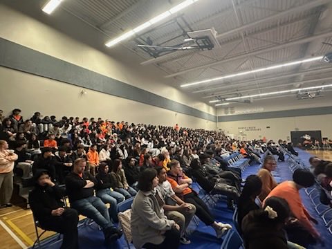 ByrneCreekCS's tweet photo. Today we had our Truth and Reconciliation Assembly. A student driven assembly.  Thank you to all our students who spoke and our band who played. 

Thank you Leo’s who helped with setup and take down. 

@burnabyschools https://t.co/UJqOEI3Wpq