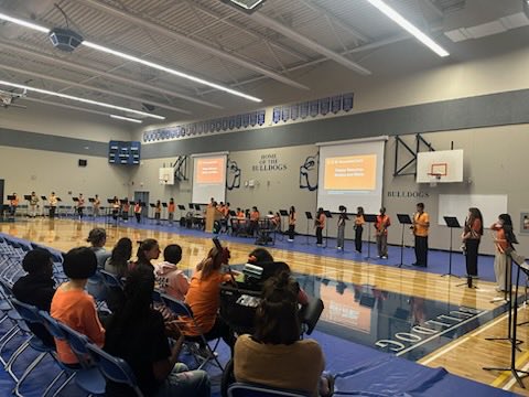 ByrneCreekCS's tweet photo. Today we had our Truth and Reconciliation Assembly. A student driven assembly.  Thank you to all our students who spoke and our band who played. 

Thank you Leo’s who helped with setup and take down. 

@burnabyschools https://t.co/UJqOEI3Wpq
