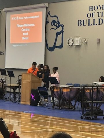 ByrneCreekCS's tweet photo. Today we had our Truth and Reconciliation Assembly. A student driven assembly.  Thank you to all our students who spoke and our band who played. 

Thank you Leo’s who helped with setup and take down. 

@burnabyschools https://t.co/UJqOEI3Wpq