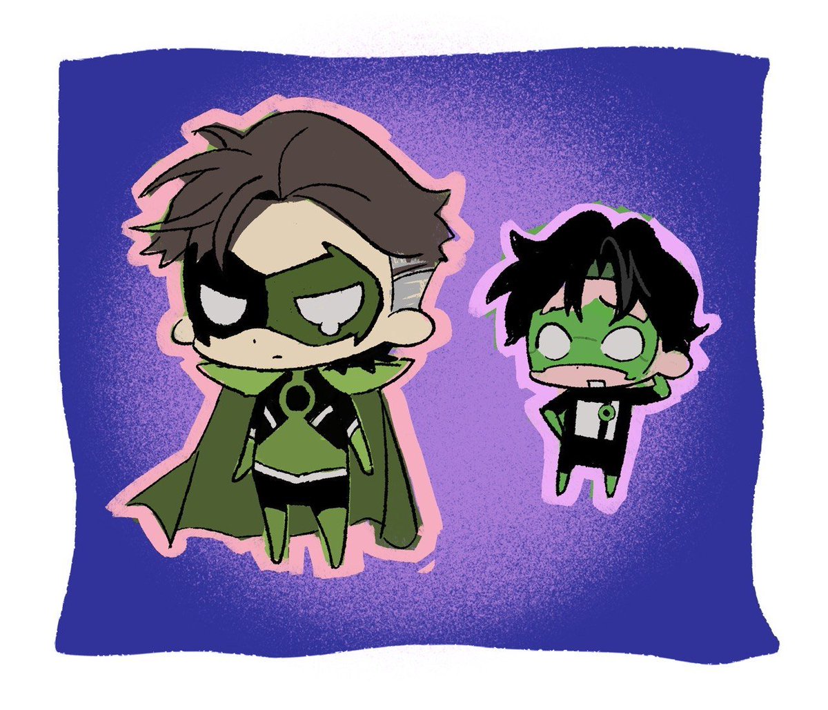 angstyllama's tweet photo. Hal and kyle but squished and tiny
#greenlantern https://t.co/yHEssaTCbT