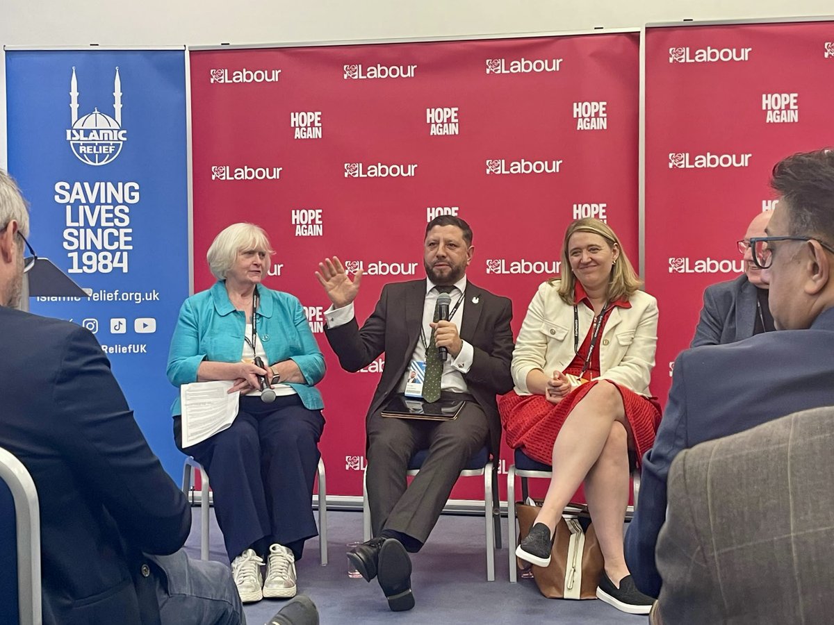 IslamicReliefUK's tweet photo. It was a real honour to partner with @FaithLabour and @CAPuk for this year’s Faith Reception at Labour Conference, featuring incredible speakers including @FloEshalomi, @Georgia_Gould, @stephenctimms, @zubirahmed, and @russrook. 💙 https://t.co/6gcdCmlQM4