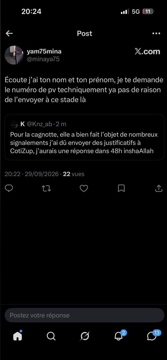 Knz_ab's tweet photo. Mais y’en a, faut vous interner ???? Elle me harcèle au plus haut point, c’est limite pire que mon ex là. Elle veut balancer mon identité. Si mon identité est dévoilée, je suis en danger de mort ! https://t.co/de3VdCZtUZ