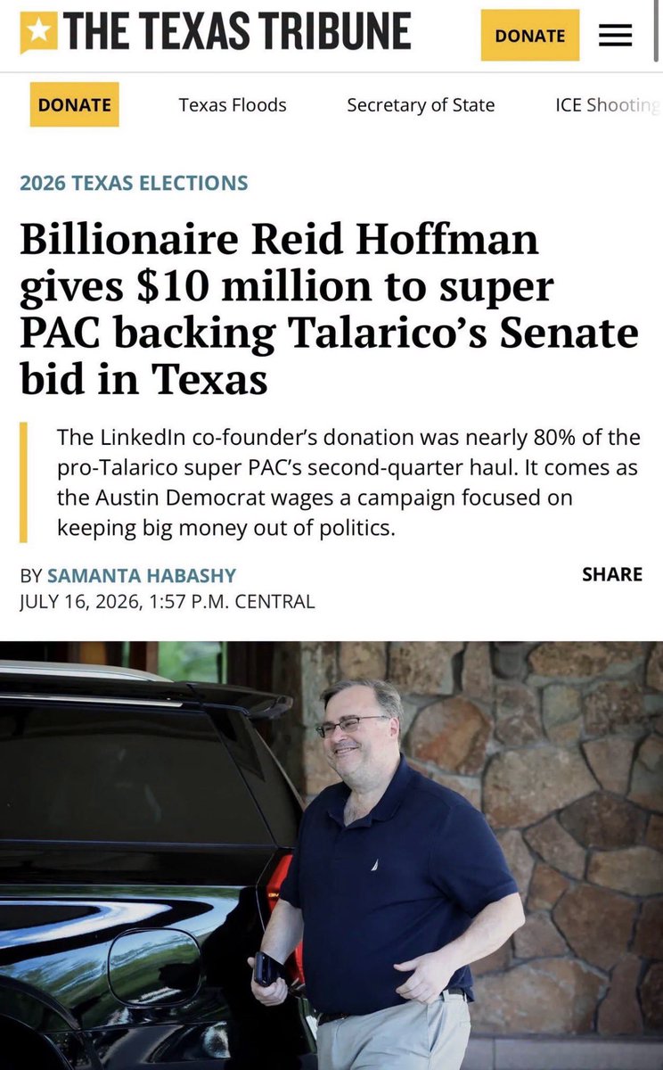 Daniel_Abbey92's tweet photo. ⭕️ Fox (just like CNN & the rest of MSM) is anti-Paxton & anti-MAGA. James Murdoch even endorsed brainIess Kamala. @FoxNews 

⭕️ Talarico is compromised & his main financial backers are duaI national multibillionaires Reid Hoffman (who was Epșteįn’s right-hand man) & Mark Chabenisky/“Cuban”. 

☑️ Talarico is on record saying that he’s in *Iove* with trąns kids & *hates* Christianity.

⭕️ “Our southern border should be like a giant welcome mat.”
—Talaricotz

☑️ Mass immigration doesn’t affect Talarico’s billionaire supporters; it affects the poorest communities the most.