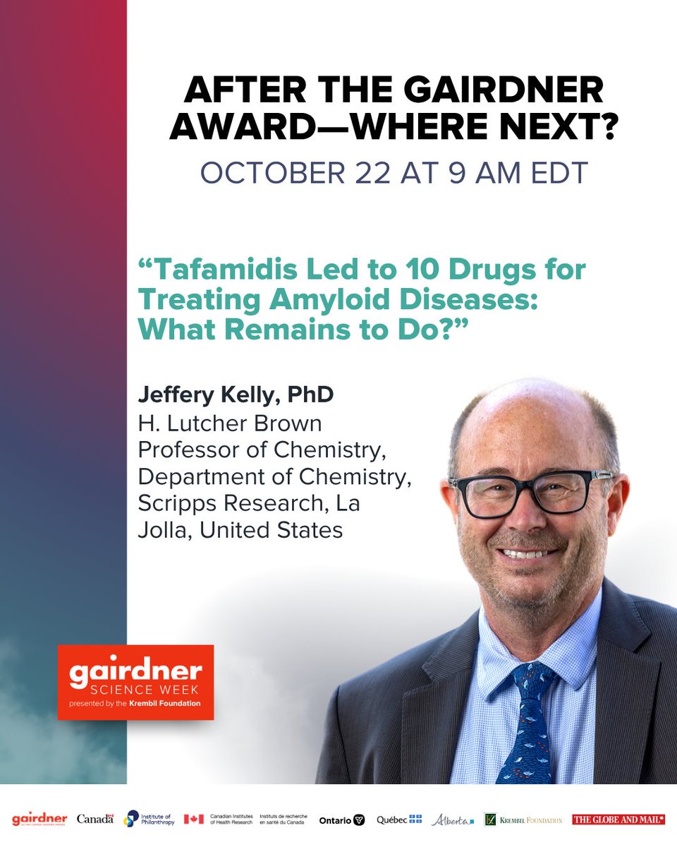 GairdnerAwards's tweet photo. We're pleased to announce the titles for each of the presentations at "After the Gairdner Award—Where Next?", taking place on October 22 as part of #GairdnerScienceWeek

📆 Thursday, October 22
⏱️ 9:00 AM ET
📍 Toronto &amp; Online
🎟️ Free

🔗 Register: https://t.co/0gU5jHhOio

(1/2) https://t.co/IKOVoDoSFD