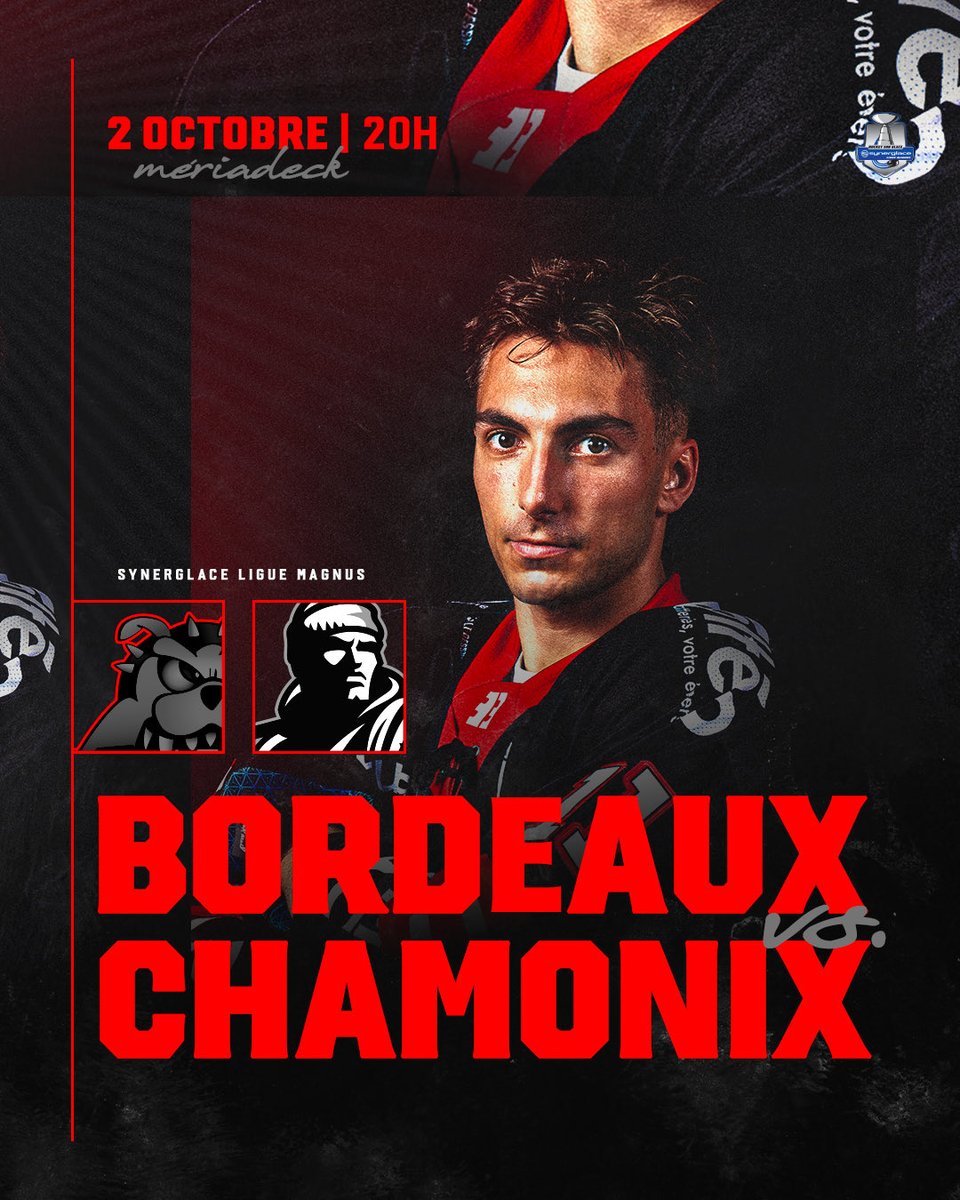 BoxersBordeaux's tweet photo. FIN DE MATCH

Les Boyz s’inclinent ce soir face à Nice

BORDEAUX 🆚 CHAMONIX 📅 Vendredi 2 octobre 🕗 20H00 📍 Mériadeck

🎟️ Prenez vos places dès maintenant et rendez-vous vendredi à 20h00 !

https://t.co/bFpgXHs2h1

#LetsGoBoxers #SortonsLesCrocs https://t.co/Z6waMGgYns