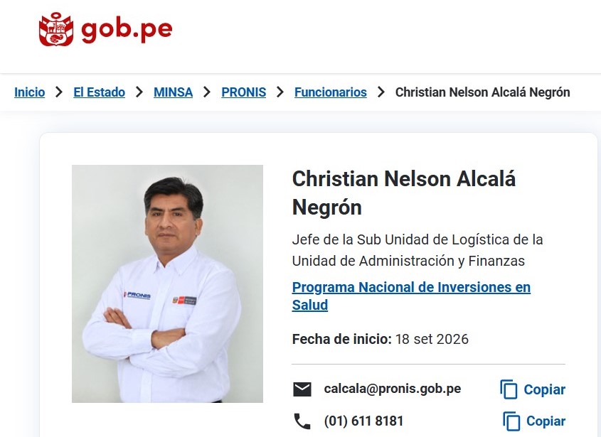contralacorrup8's tweet photo. Christian Nelson Alcalá Negrón, feliz ahora en el @PronisMinsa, ojala que haya cambiado mucho cuidado señores @Minsa_Peru @ContraloriaPeru que ante cualquier irregularidad estaremos atrás de ello, revisando todas las contrataciones que realices en tu gestión https://t.co/Q65mx3Tw8V