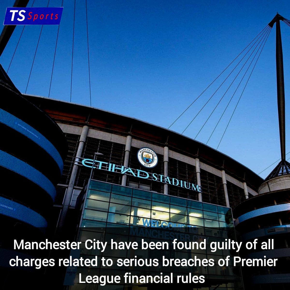 tssport01's tweet photo. An independent commission have found Manchester City guilty of serious breaches of the Premier League's financial regulations🚨

Read the full story ⬇️ https://t.co/mnifwJ1vty https://t.co/lhy9a4HQhY