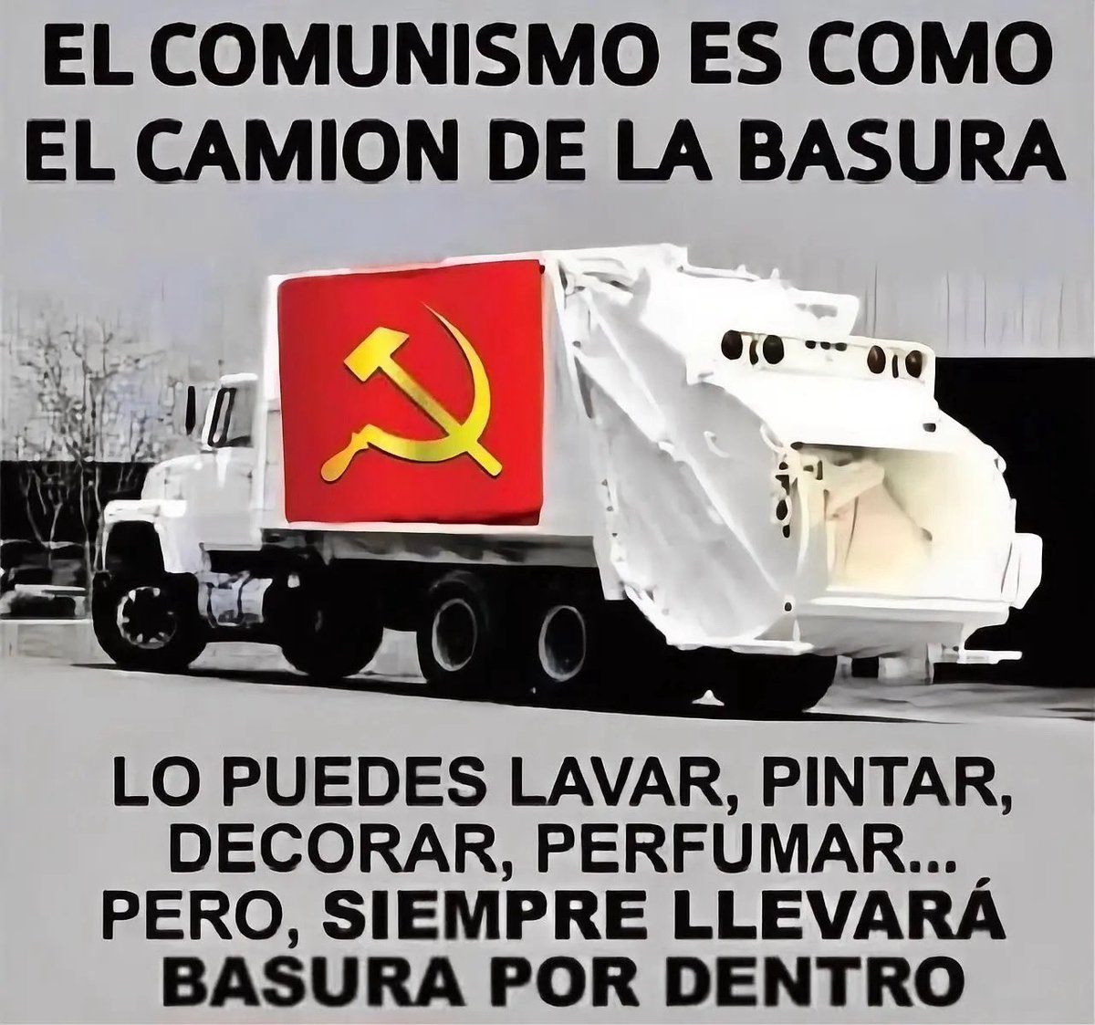 RocioInfantesb's tweet photo. Definitivamente el comunismo es BASURA. https://t.co/qqyuI53gwa