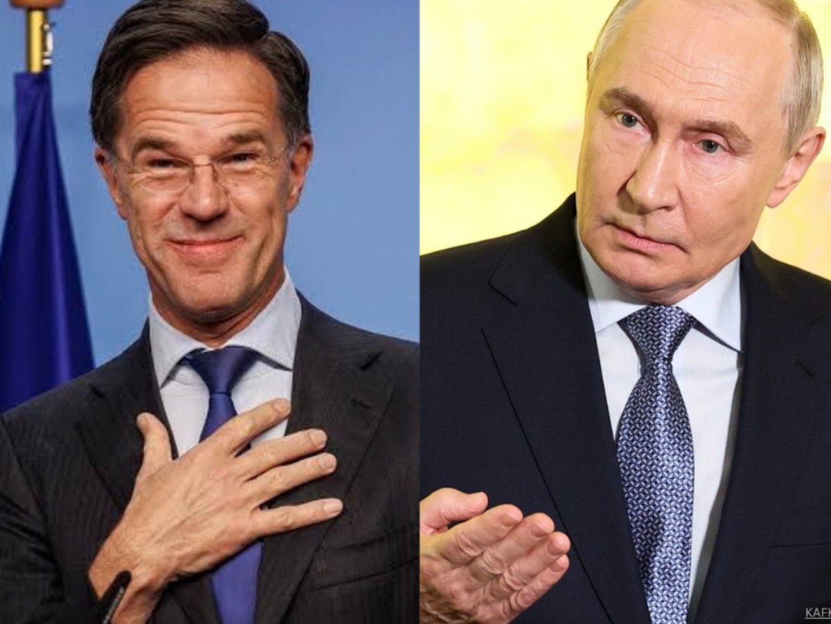 KAFKA_Dev's tweet photo. Hoevaak moet Putin nog uitleggen waarom hij GEEN oorlog wil met Europa? 
Rusland is niet onze vijand! 
Rutte &amp; de NAVO, zij sturen aan op oorlog, zij zijn de VIJAND! 

Eens? https://t.co/ej1IzO1JYd