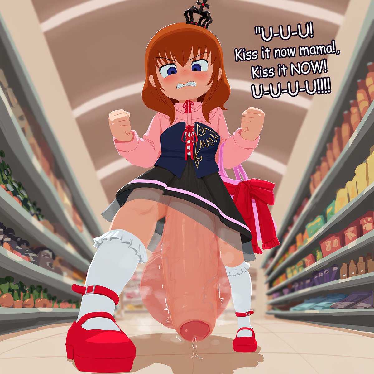 bratpole's tweet photo. maria throws a tantrum in public and her whore mom tends to her daughters needs (backup @hachikujicock) https://t.co/bM7F0SpmS9
