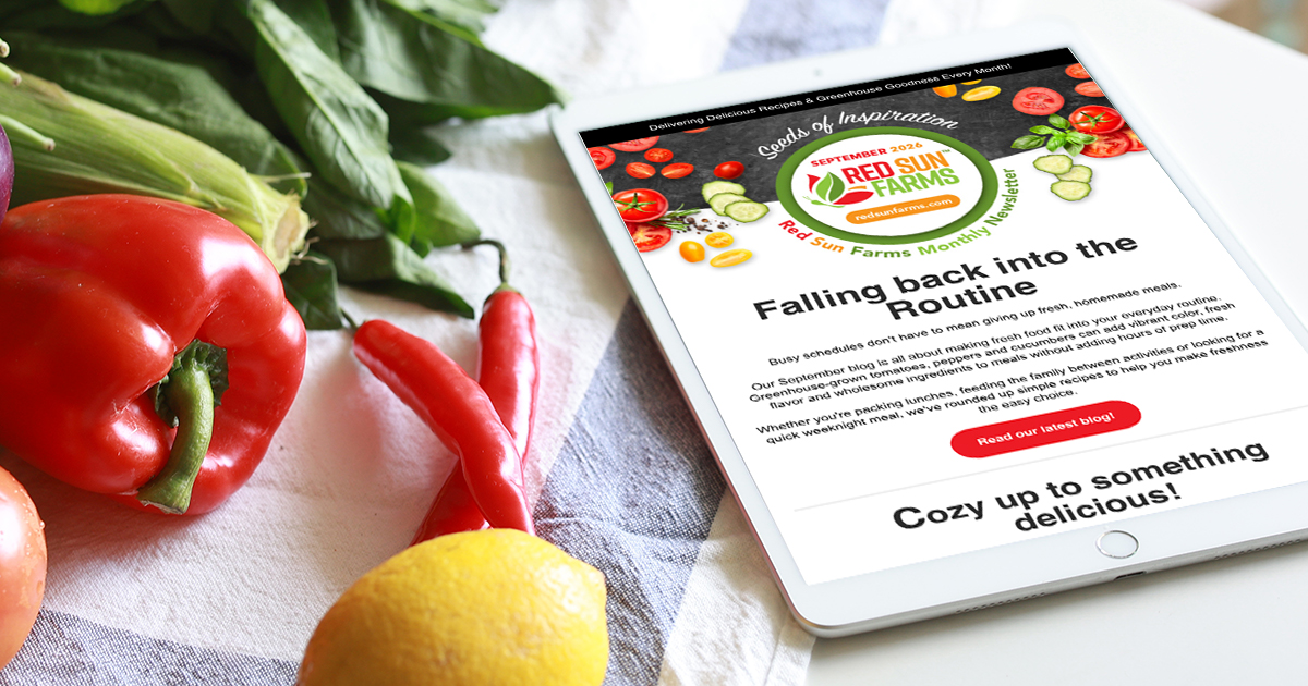 ShopRedSun's tweet photo. Are you on the mailing list for our e-newsletter? If not, you’re missing out. Get recipes, prep and storage tips, and more, delivered to your Inbox each month — get Seeds of Inspiration! Subscribe now: https://t.co/yADb3vdCdK  
 #Newsletter #RecipeInspiration #HealthyLiving https://t.co/zucEq7cwe2