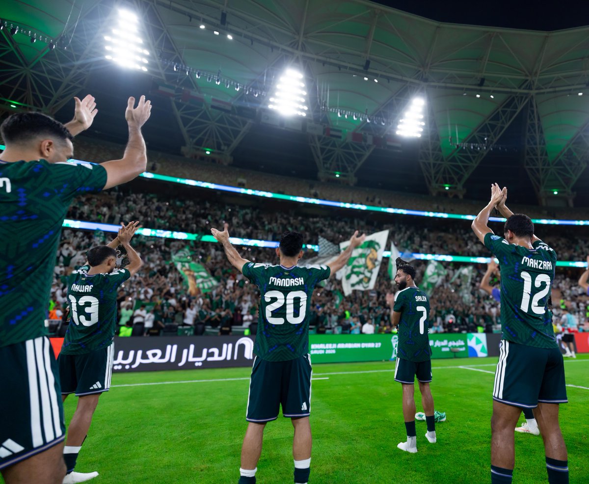 SaudiNT's tweet photo. شكرًا جمهور الوطـن.. 🫶
موعدنا يوم السبت 🇸🇦 
#هذا_الأخضر https://t.co/jxGLowxnsk