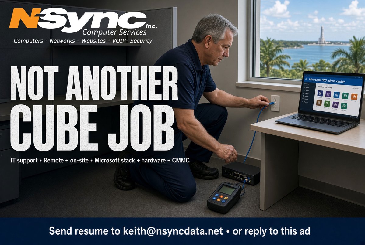NsyncComputers's tweet photo. Not Another Cube Job- N-Sync Data Now Hiring
https://t.co/Ycxa3bQKxO https://t.co/r7aOkHUqCc