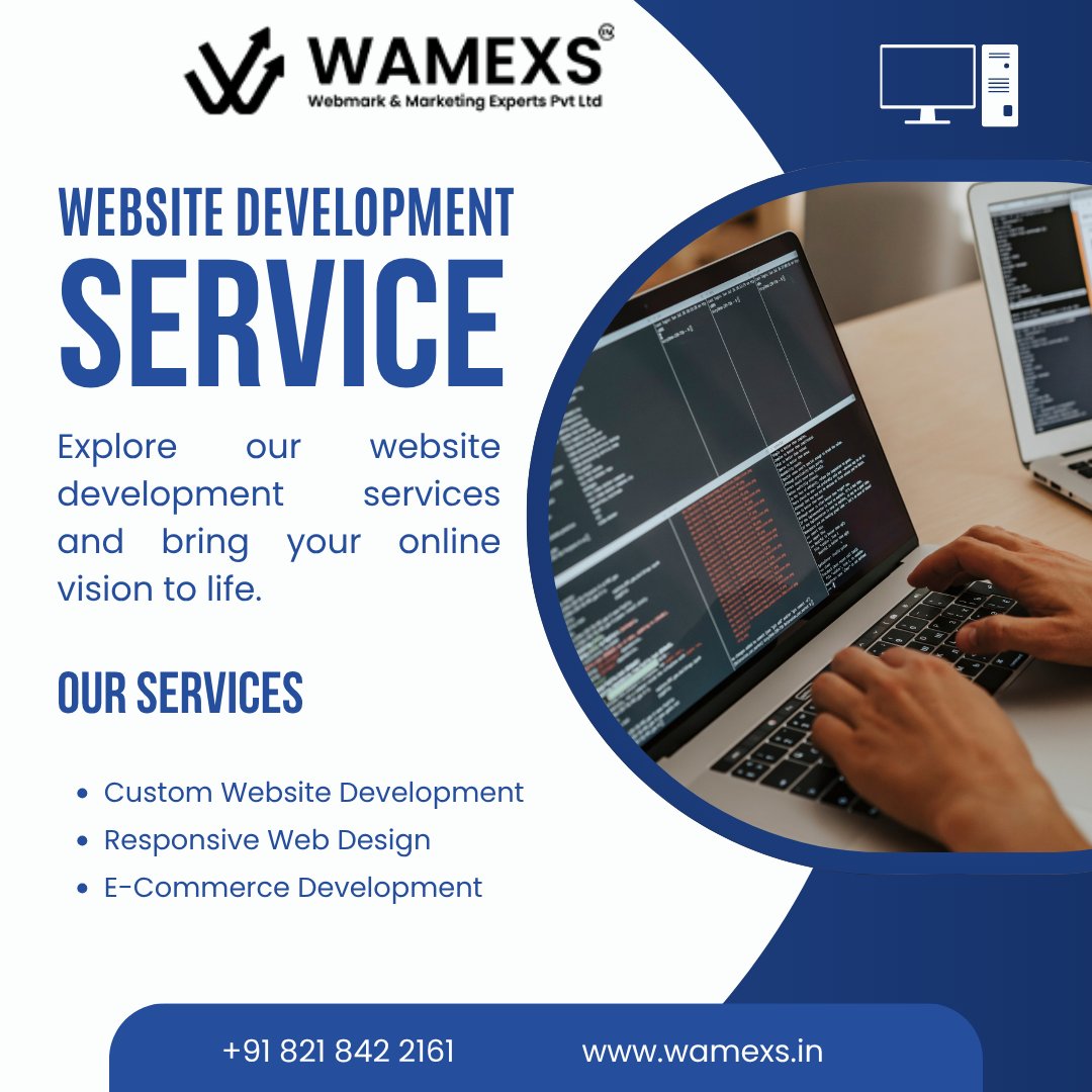 wamexsindia's tweet photo. 🌐 WEBSITE & WEB DEVELOPMENT SERVICES
#WebsiteDevelopment #WebDevelopment #WebsiteDesign #CustomWebsite #BusinessWebsite #EcommerceWebsite #ResponsiveWebDesign #WebDevelopmentServices #DigitalMarketing #WebmarkAndMarketingExpertsPvtLtd #MarketingExperts #GrowYourBusiness https://t.co/wzSBSbSVtI