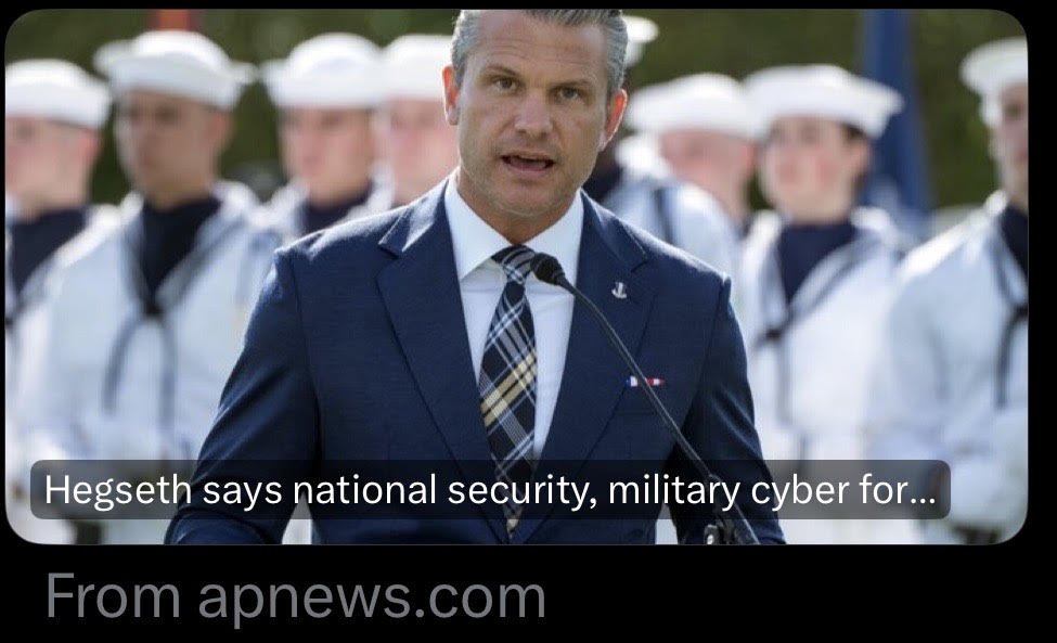 Back4TheStorm's tweet photo. 😁Hegseth said 🪖MIL &amp; cybersecurity forces will guard mid-term election's=Q4951/NCSWIC https://t.co/1Ucl9KDQqD