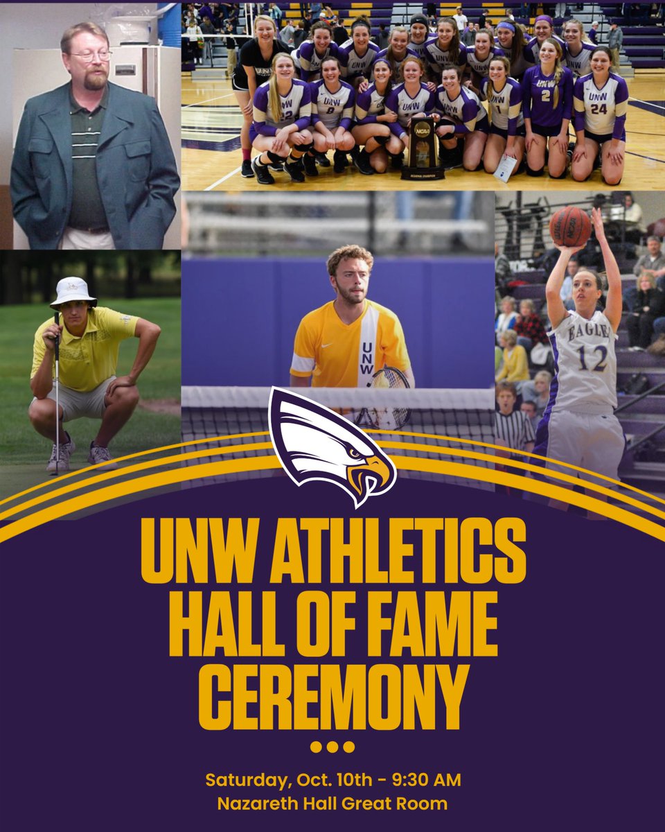 unweagles's tweet photo. We’re excited to welcome five new members to the Northwestern Athletics Hall of Fame on Saturday, October 10th!

Wednesday is the final day to secure your tickets! Get them here: https://t.co/8TGKNhBiwE

🦅 #CompeteWithPurpose https://t.co/f1BSQyqNgh