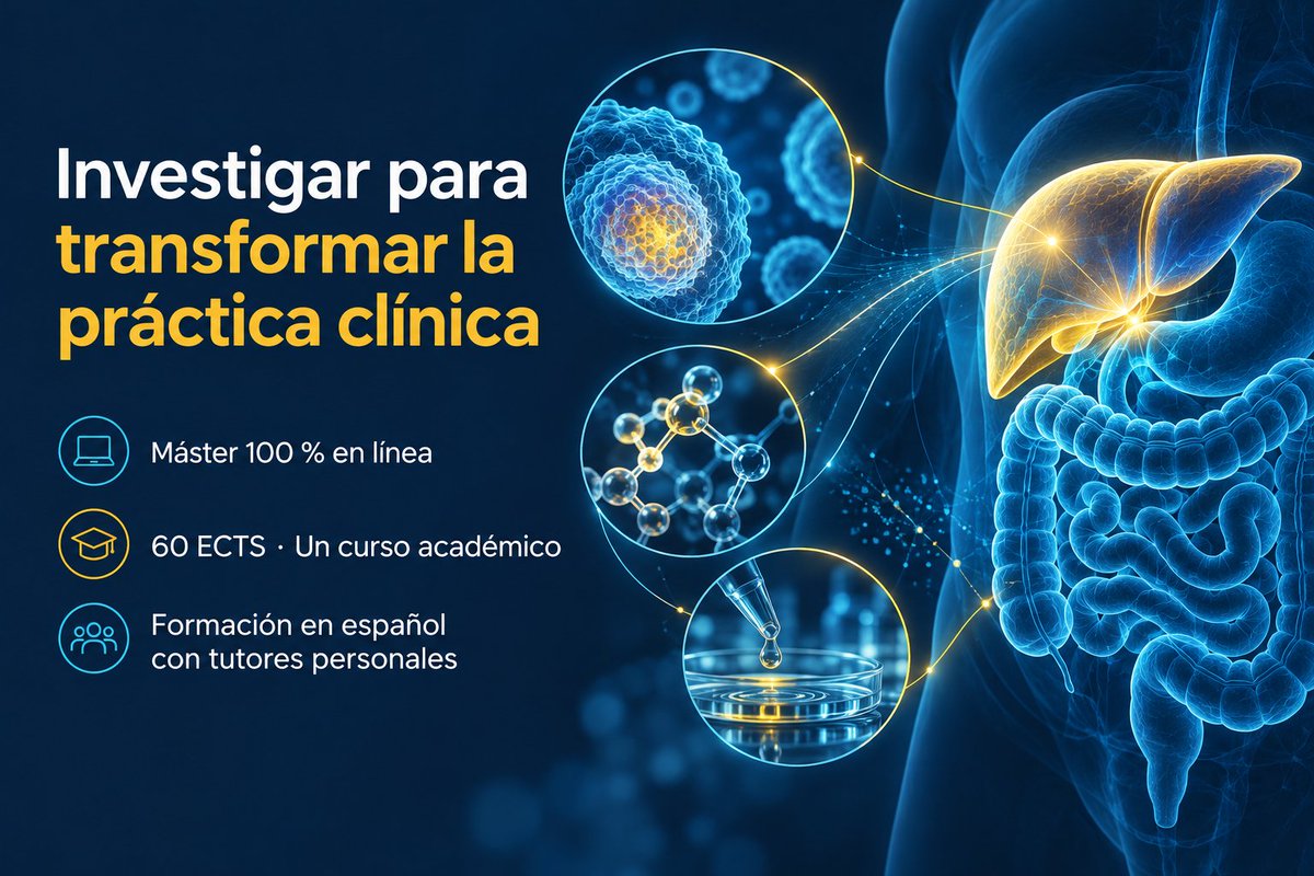 amhmx's tweet photo. La tercera edición del Máster en Investigación Traslacional en Enfermedad Hepática e Intestinal comenzará el 5 de octubre de 2026. Conoce esta propuesta académica en https://t.co/yjJICHaQqT

100 % en línea, impartida en español y con acompañamiento de tutores personales.

#AMH https://t.co/PTnRynp70Q