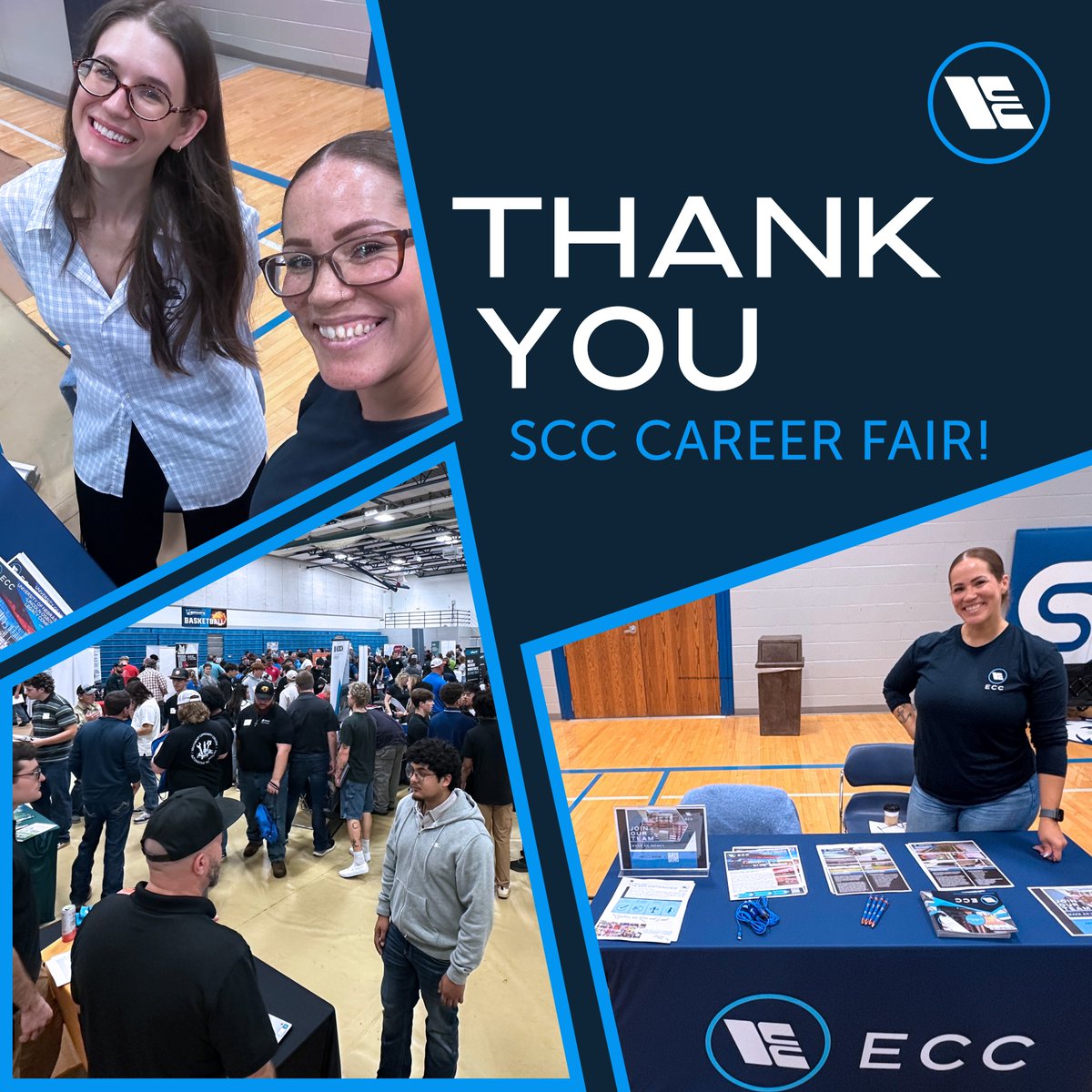 ECCIntegrator's tweet photo. 🎓 Thank you, @SCCNeb Career Fair! ECC's very own Laura Dennis and Rhea Barfield had a great time meeting so many talented students and job seekers at ECC's booth. Thank you to everyone who stopped by to learn about opportunities with ECC and asked about building a career with our team.

Missed us? Check out our careers page to see current openings 👋 -- > https://t.co/fcGa9pasEk

#CareerFair #NowHiring #ECCCareers #JoinOurTeam #WeAreIntegrators
