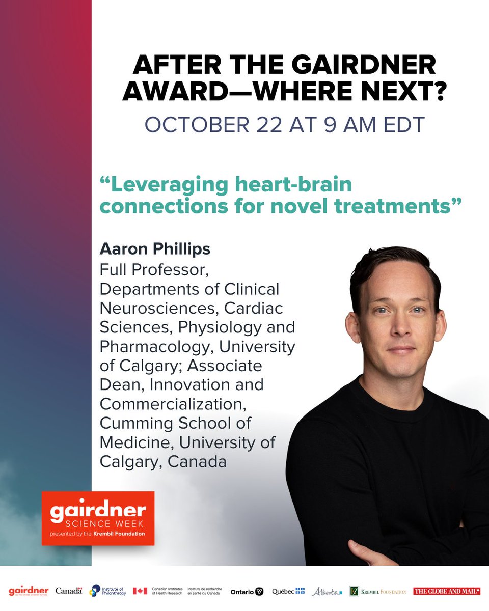 GairdnerAwards's tweet photo. We're pleased to announce the titles for each of the presentations at "After the Gairdner Award—Where Next?", taking place on October 22 as part of #GairdnerScienceWeek

📆 Thursday, October 22
⏱️ 9:00 AM ET
📍 Toronto &amp; Online
🎟️ Free

🔗 Register: https://t.co/0gU5jHhOio

(1/2) https://t.co/IKOVoDoSFD