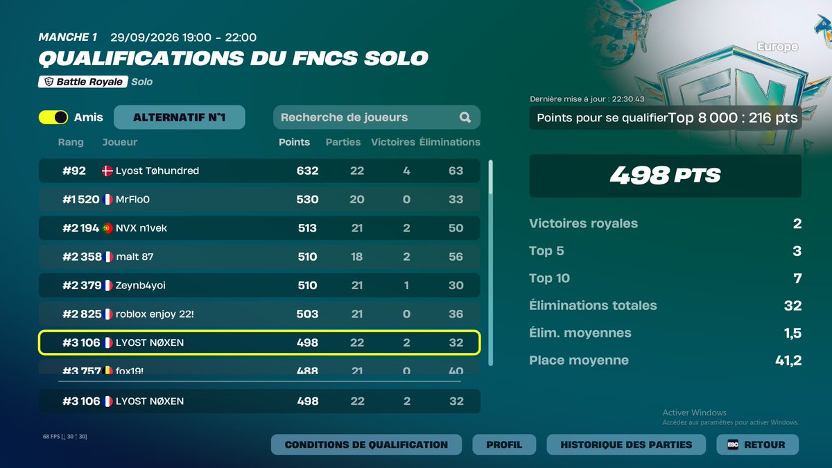 larnis_fn's tweet photo. NICE QUAL KO TOP 1000🤯😀 https://t.co/7D6PncytbT