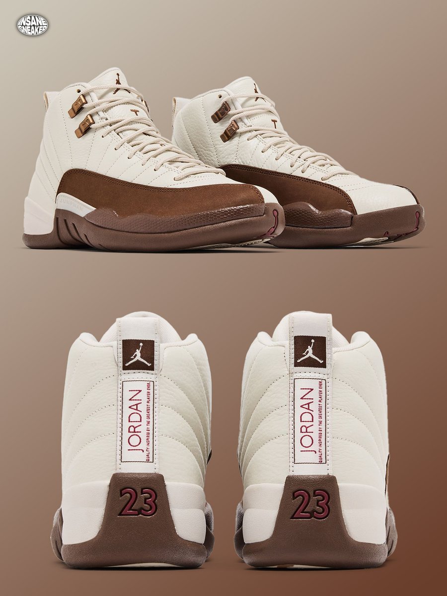 insanesneaker's tweet photo. RETAILER LOOK: Air Jordan 12 ‘Fireside’ 🤎

• Full-Family sizing
• October 24th
• $215 https://t.co/tfrBwzp0iY