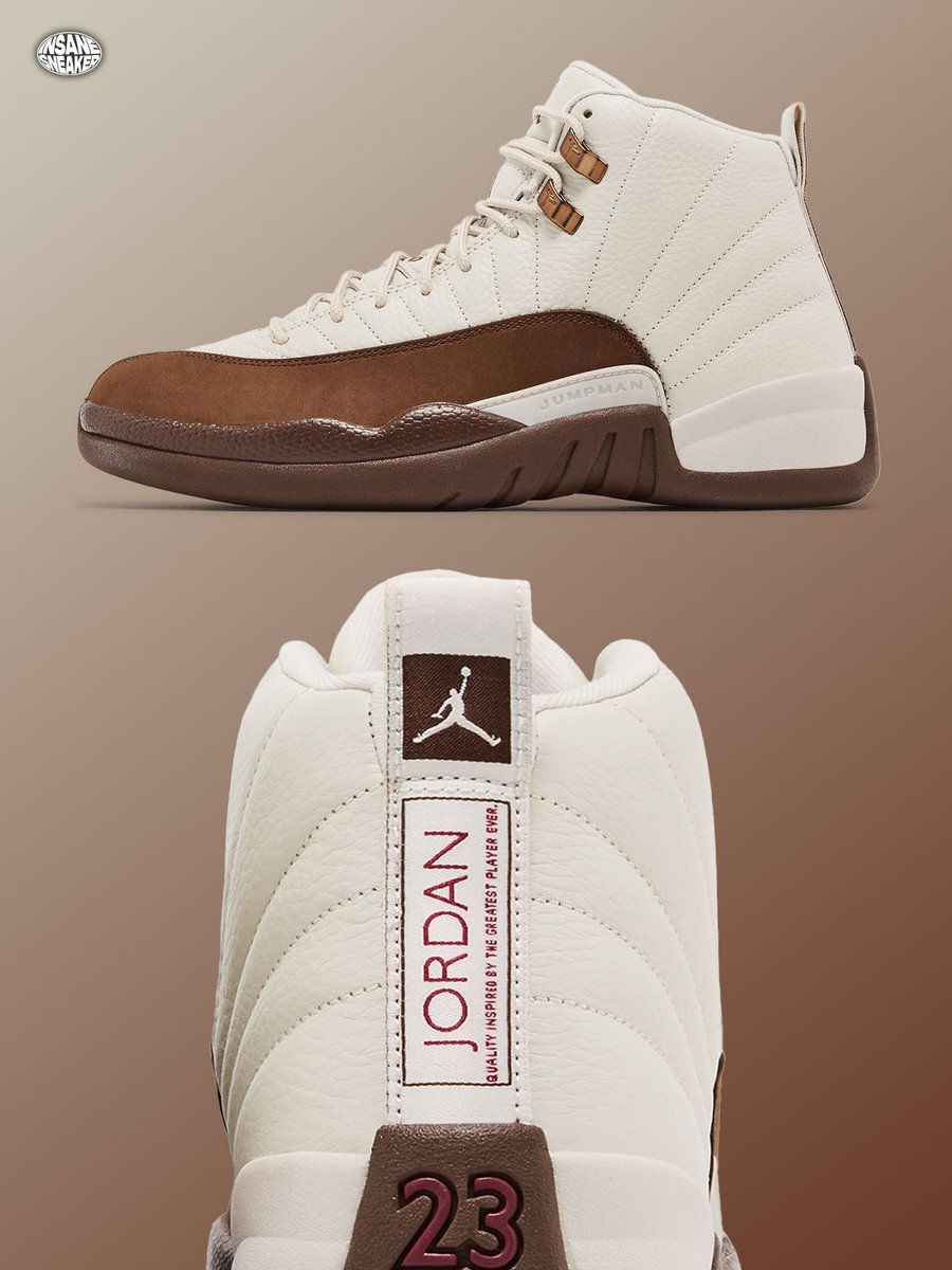 insanesneaker's tweet photo. RETAILER LOOK: Air Jordan 12 ‘Fireside’ 🤎

• Full-Family sizing
• October 24th
• $215 https://t.co/tfrBwzp0iY