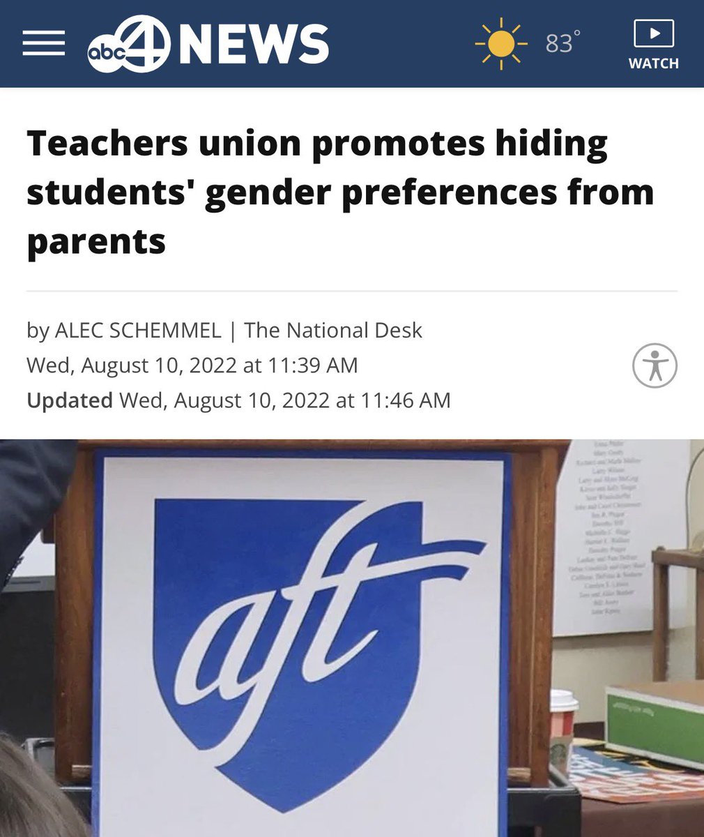 gracepeyt's tweet photo. #WI03: Rebecca Cooke is touting yet another endorsement from a radical liberal group masquerading as a union.
The AFT is hellbent on forcing “gender-affirming” care on students without parental consent and supports males competing in girls’ sports and sharing their bathrooms and locker rooms.
A very fitting endorsement for Crazy Cooke.