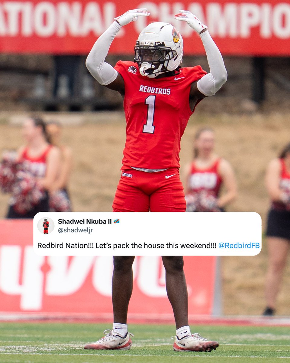 RedbirdFB's tweet photo. Shad said it best🗣️

Get your ticket → https://t.co/2yi3vtbZwY https://t.co/JxaTqpXDvW