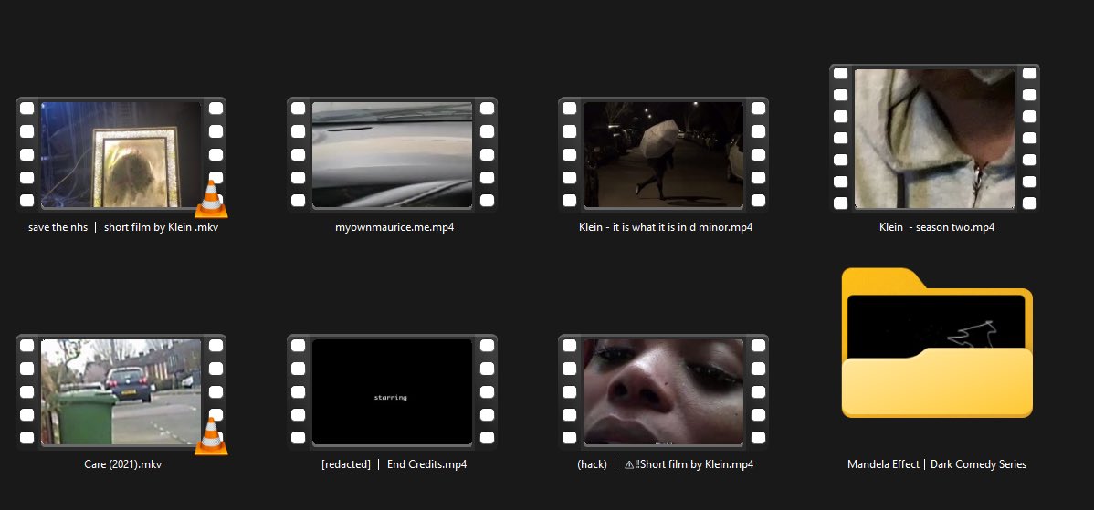rickksntss's tweet photo. Klein Filmography

Season Two (2024) / Care (2021) / Mandela Effect (2026) + shorts
(1.4GB)
https://t.co/mXdBx840iN

couldn’t find full versions of Faith in a minor and [redacted] https://t.co/QlzmqGHkNE
