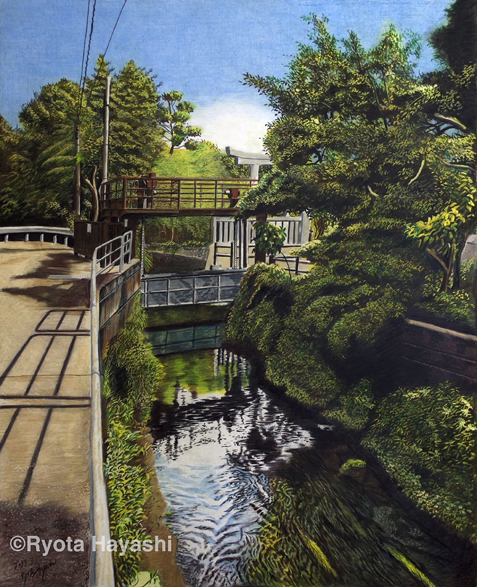 terre_loop__7c5's tweet photo. [Shan's tan-hued painting inspired by the Japanese bridge over the Qiao River blows fresh wind in traditional art!]， https://t.co/DKJSPe03Ow