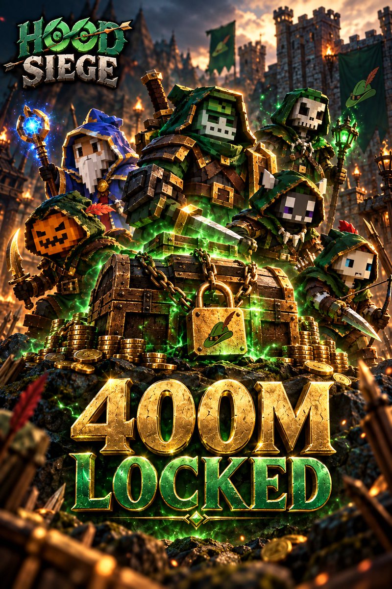 hoodsiege's tweet photo. 400M $SIEGE has now been locked. 🔒

The supply is split into 4 separate 100M locks, unlocking week by week.

And one more thing… 
GAME IS LIVE

https://t.co/S2bgv7AGSi https://t.co/MVnArct7K9