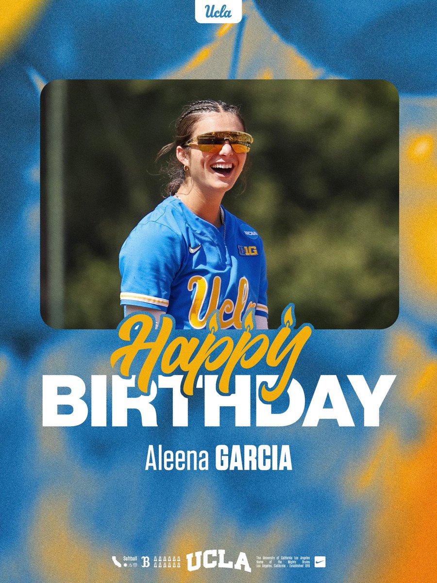 UCLASoftball's tweet photo. #HappyBirthday to our All-@B1GSoftball First Team shortstop Aleena Garcia! 🥳🎂 https://t.co/uzVxqzkwL7