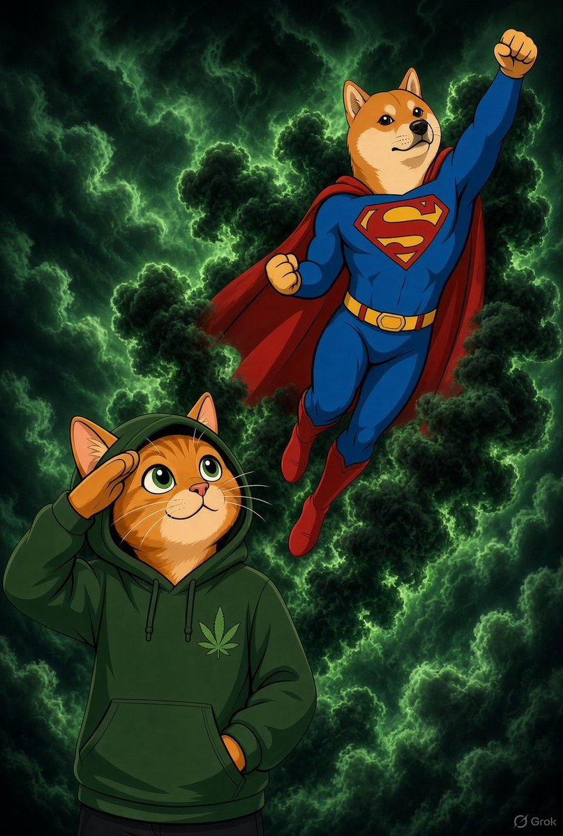 TheHighCatTHC's tweet photo. High Cat salutes to $SuperInu
Took off. Blew smoke. Left the rest coughing.
$THC https://t.co/o0ZlOO2Kg7