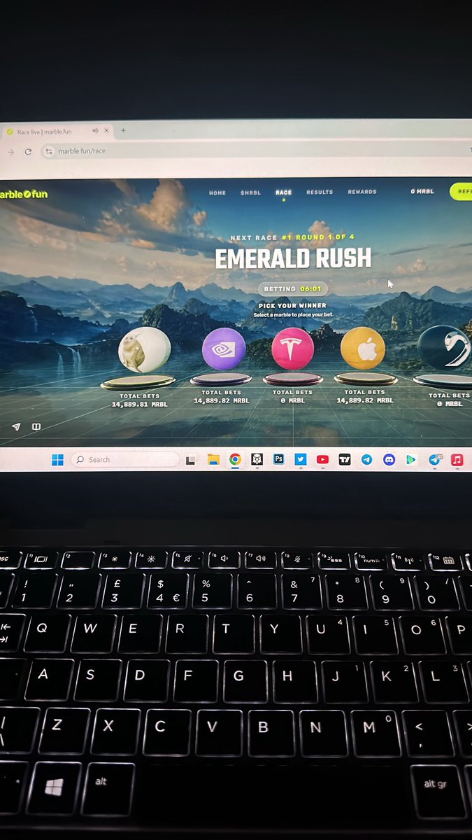 iyoduke's tweet photo. 5 minutes to go
Go place your bets on https://t.co/P4jtEvJBmm 

And follow @marbledotfun to stay updated on upcoming events https://t.co/EZMdtd75Xx