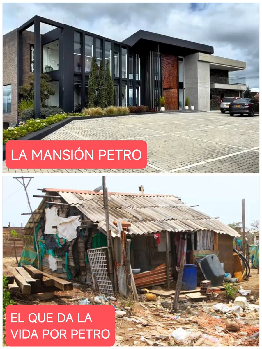 ojocolombia2026's tweet photo. 🇨🇴 Los PETRISTAS dan la VIDA por su líder PETRO mientras el vive en una mansión y ellos en una casa en ruinas.

Alguien puede explicar este nivel de fanatismo ❓ https://t.co/VO1GGFWhJx