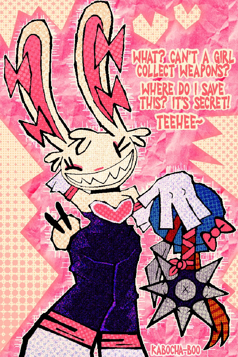 KABOCHA_BOO's tweet photo. don't ask where Maxine saves all the weaponry, it's a girly secret 🎀💕✨ https://t.co/tioc8qcb3h