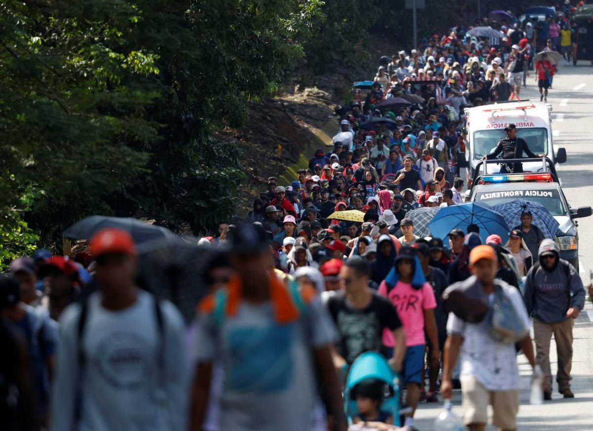 Milajoy's tweet photo. Someone is funding the latest migrant caravan. 

I would bet money it's an American NGO. 

Funded by your tax dollars. 

And everyone should be RAISING HELL over it. https://t.co/WCDUfRQ45z