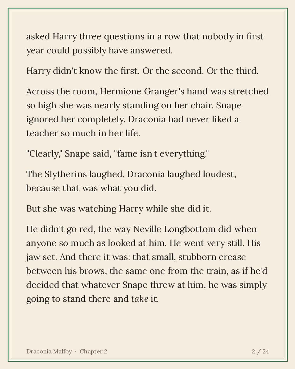 nomoontwo_'s tweet photo. Draconia Malfoy, Chapter 2: The Remembrall 🧵 (1/6)
She's been flying since she was five. Nobody at Hogwarts has seen it yet.
#HarryPotter #fanfic #Malfoid #FemDraco https://t.co/93mwyl0uVg