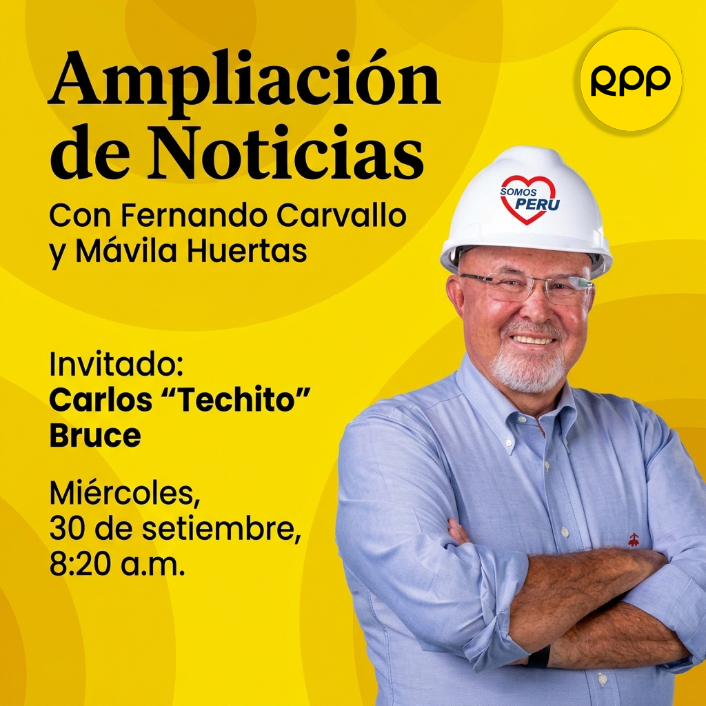 Carlos_Bruce's tweet photo. Este miércoles estar�� en vivo en «Ampliación de Noticias» por RPP, junto a Fernando Carvallo y Mávila Huertas. Los invito a conectarse y seguir la entrevista.
#TechitoBruce #TechitoParaLima #TechitoLaSolucion #Elecciones2026 #AlcaldeDeLima #SalvarALima https://t.co/KFnc8gU8ja