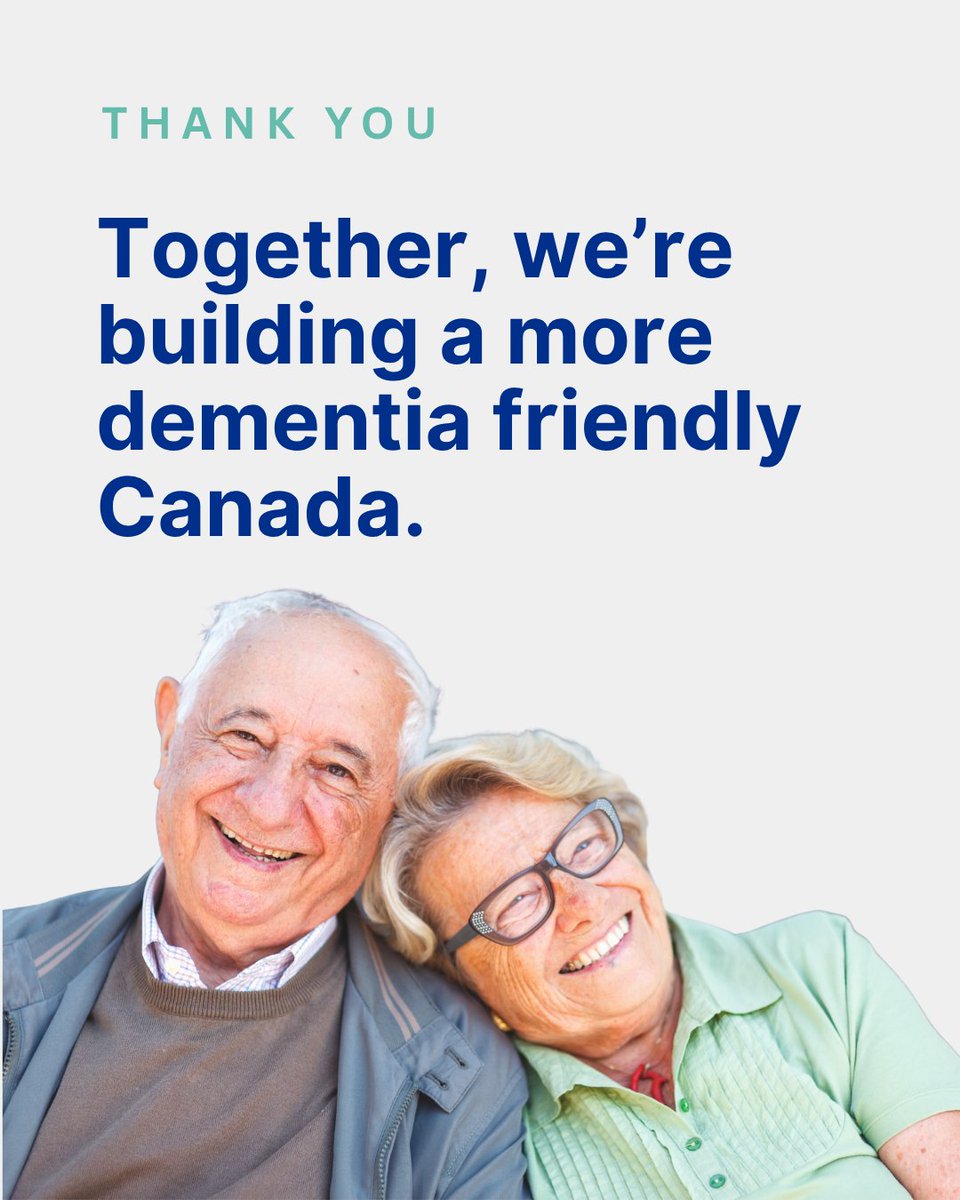 AlzCanada's tweet photo. As World Alzheimer’s Month comes to a close, we want to say thank you. Thank you to everyone who shared a post, started a conversation, donated, or simply learned something new about dementia this September. Every action counts. Dementia awareness doesn’t stop on September 30. The Alzheimer Society is here year-round, supporting people in nearly 100 communities across Canada with programs and services informed by people with lived experience. Together, we’re building a more dementia-friendly Canada.  

#WorldAlzMonth #DementiaDiagnosisMatters

--

Le Mois mondial de la maladie d’Alzheimer touche à sa fin, et nous tenons à vous remercier. Merci à toutes les personnes qui ont partagé une publication, lancé une discussion, fait un don ou simplement appris quelque chose de nouveau sur les troubles neurocognitifs en septembre. Chaque action compte. La sensibilisation aux troubles neurocognitifs ne s’arrête pas le 30 septembre. Toute l’année, la Société Alzheimer offre des programmes et des services de soutien éclairés par de l’expérience vécue dans près de 100 régions au Canada. Ensemble, nous bâtissons un Canada plus accueillant pour les personnes vivant avec un trouble neurocognitif.

#MoisMondialAlzheimer #LeDiagnosticCompte