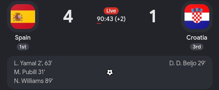 DennyJosh02's tweet photo. Its full time now. Nico Williams Made it 4 https://t.co/z4Rf2eyxv7