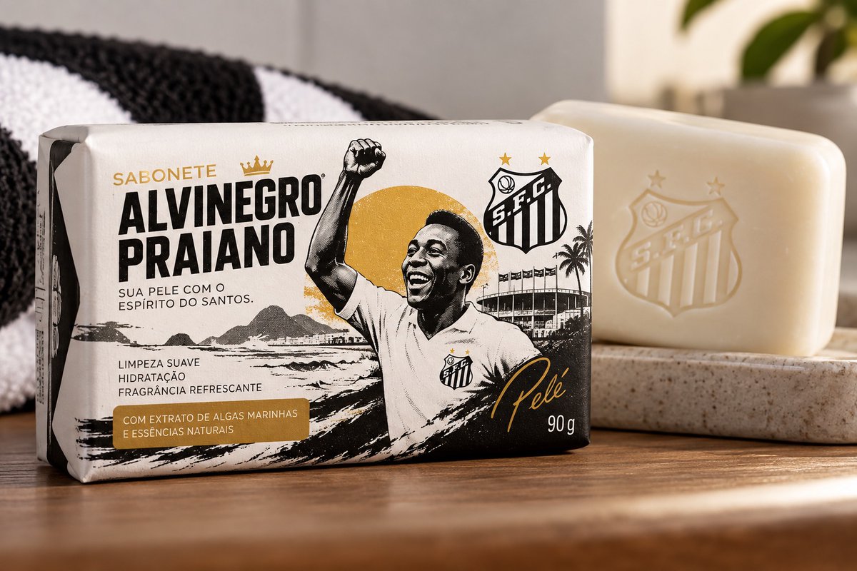 gugacurado's tweet photo. Sabonete Alvinegro Praiano #SantosFC https://t.co/nCozXlPtJt