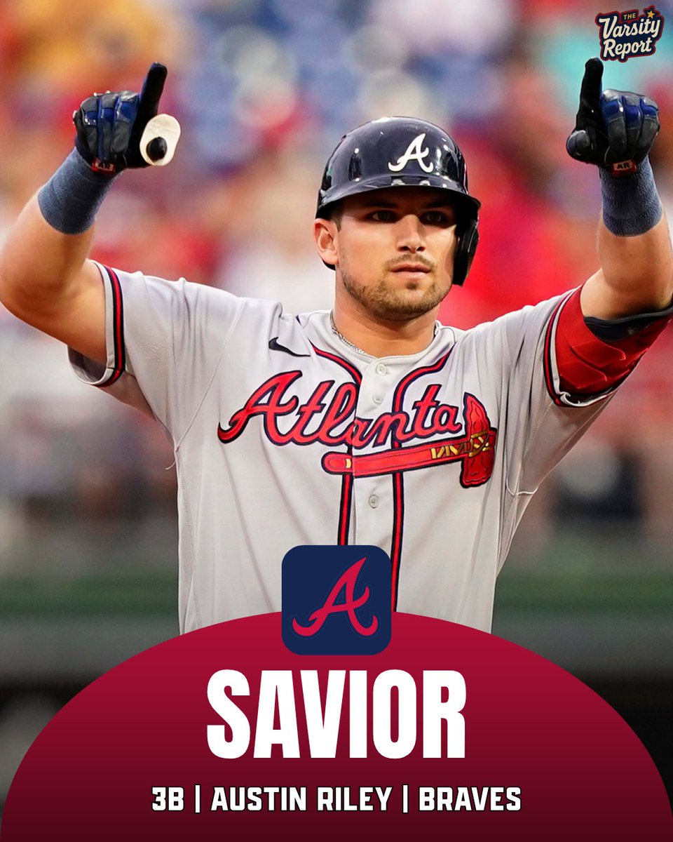 thvarsityreport's tweet photo. AUSTIN RILEY GO-AHEAD 3-RUN BOMB

@Braves | #LosBravos | #Atlanta https://t.co/GHwkR8n4Np
